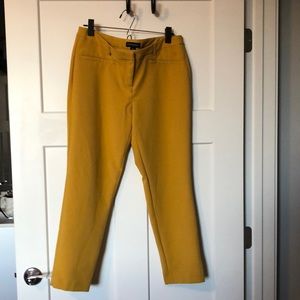 Cynthia Rowley, mustard yellow pants, very soft material